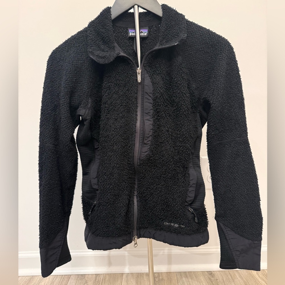 Patagonia R2 Polartec Fleece Jacket Black Women’s Small | Full Zip High Loft